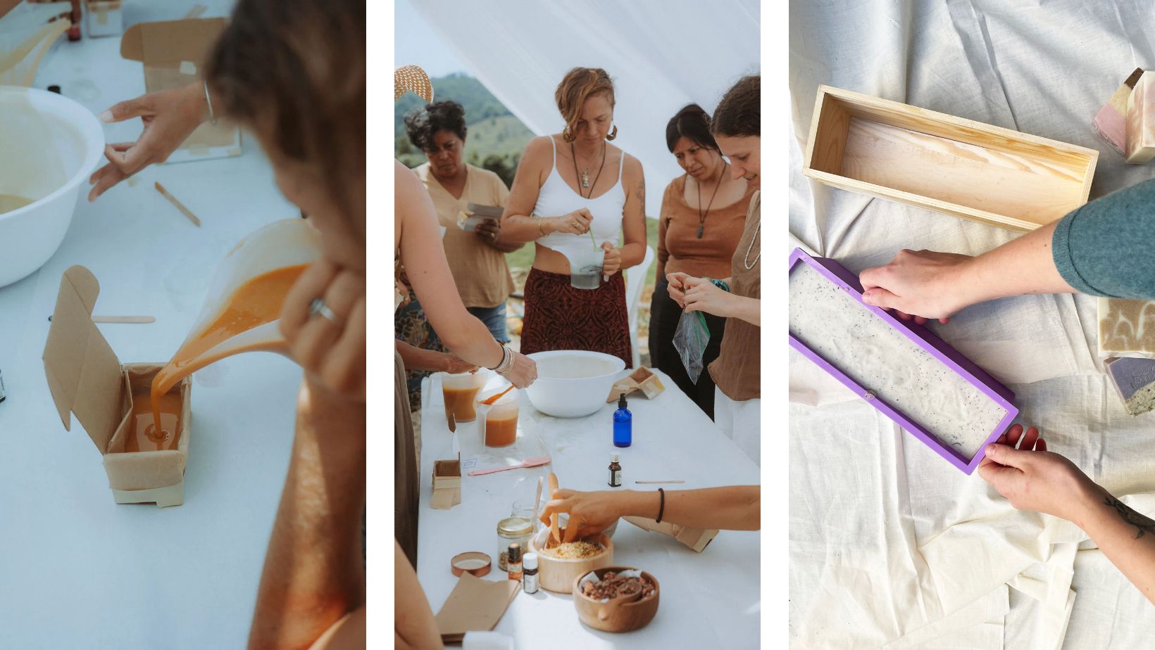 Sustainable UA and Circular Bodies Soap Making Workshop Collage collage